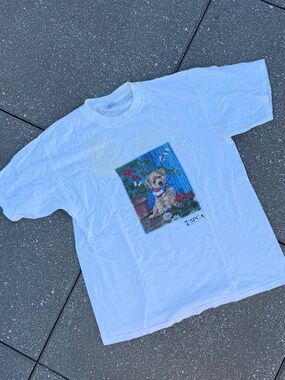 Vintage 90s SPCA Puppy Dog Tee Large Yazbek Graphic Shirt Retro Animal